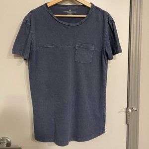 American Eagle Pocket T-Shirt, Small, Washed Blue